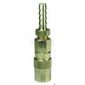 Dixon DQC CM Industrial Mold Interchange Quick-Release Valved Coupler, 3/8 in Nominal, Barb End Style, Bra 2CMS3-B